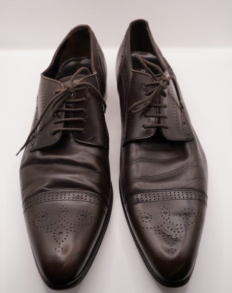 Dolce & Gabbana Chocolate Leather Lace-up Dress Shoes63616994410241112