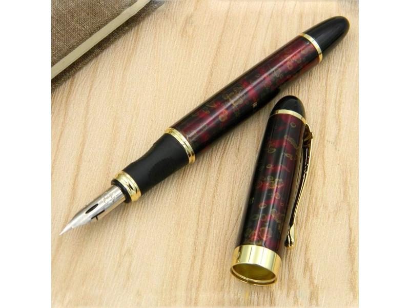 JINHAO 450G NIB Metal GOLDEN Modified Calligraphy Fountain Pen Carousel 1