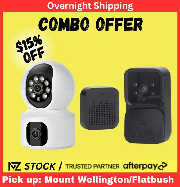 Dual Lens Wifi Camera with Mobile App & Mini Doorbell CCTV App Controll Camera Carousel 1