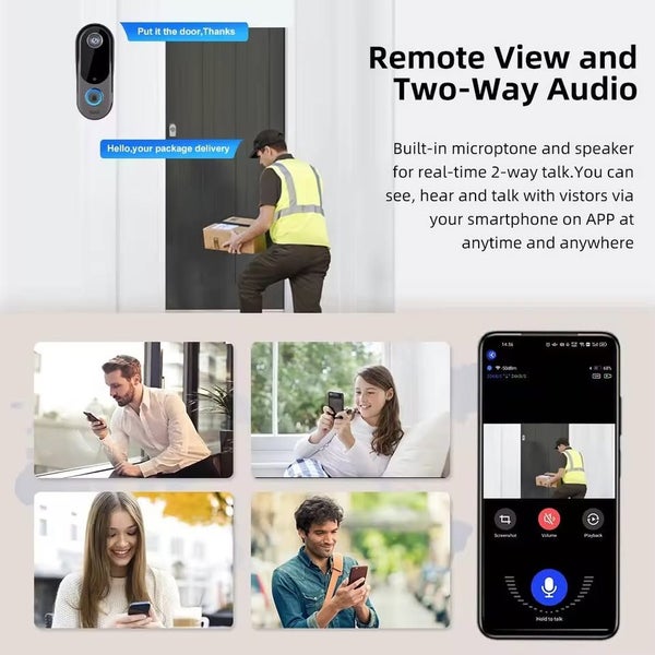 Outdoor Waterproof Security Wireless Cam & 2 Way Audio DOOR BELL CCTV CAMERA" Carousel 13
