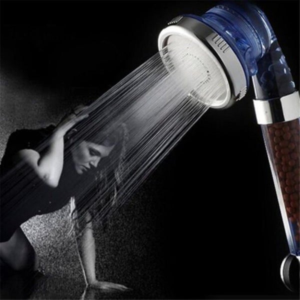 Healthy Negative Ion Spa Shower Head With Three Mode Blue 1Pc Shower Heads & Co Carousel 4