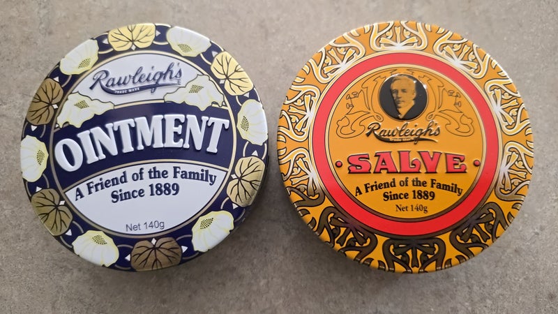 2 TINS OF Rawleigh's - 1 Medicated Ointment / 1 salve - 140g ( brand new tin ) Carousel 1