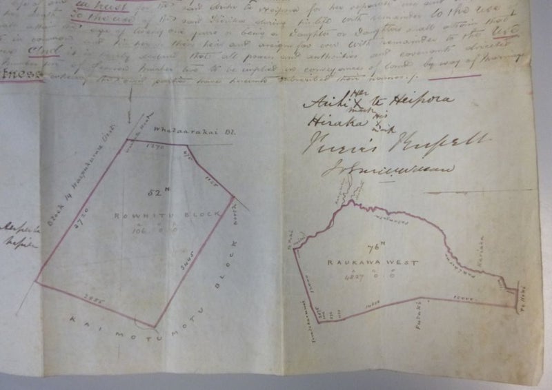 NEW ZEALAND 1869 HISTORICAL LAND SALE DEED HAWKES BAY AREA Carousel 2
