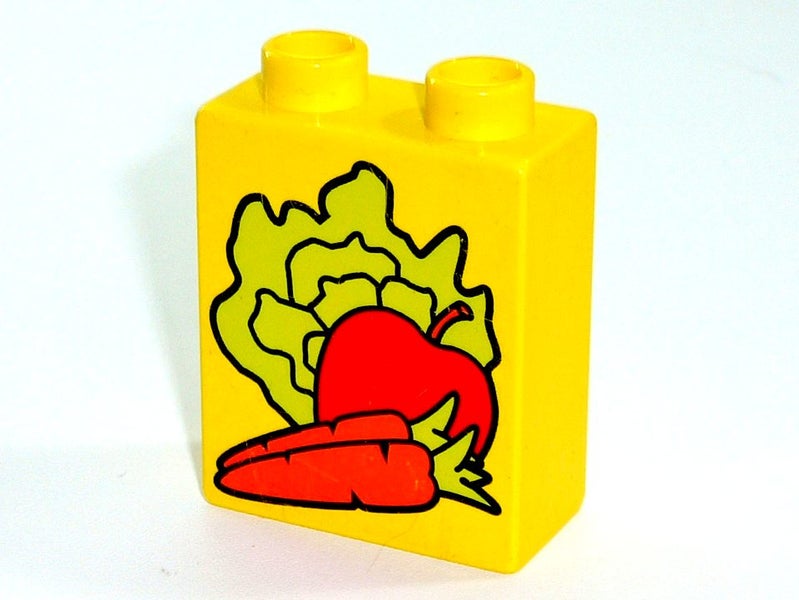 ®™DUPLO - Yellow Brick, Lettuce, Carrot, Apple Pattern ~Vintage / Retired 2000~ Carousel 2