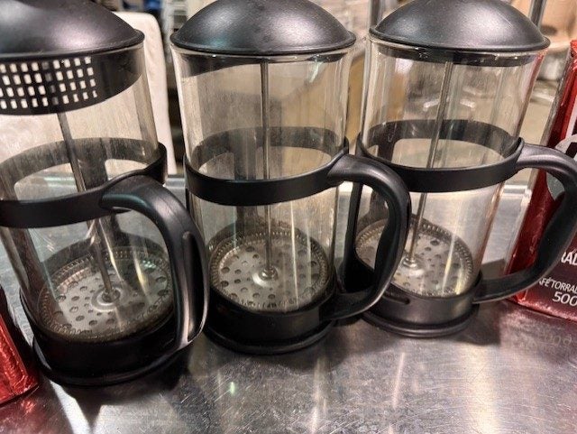 3 Coffee Plungers & Pilao Coffee Carousel 3