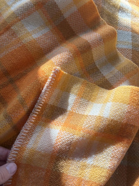 Autumn colours vintage wool blanket single Carousel 1