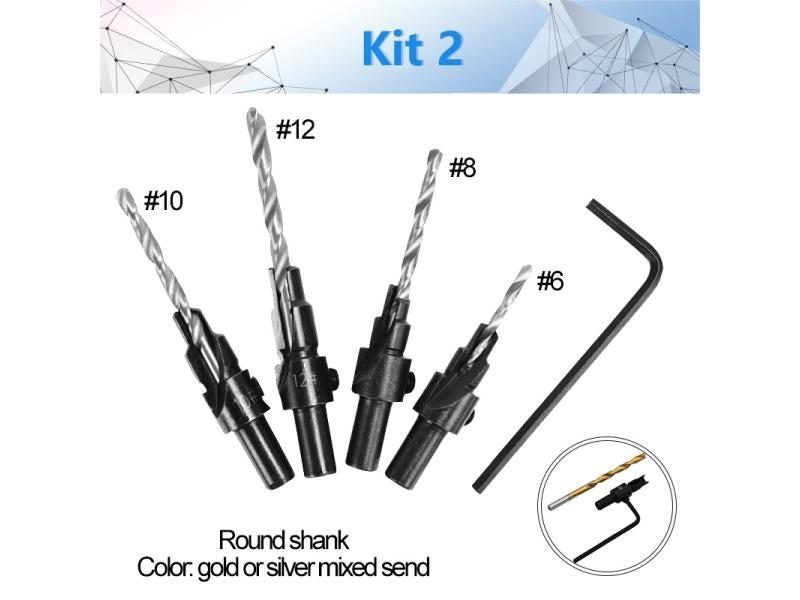 5pcs Woodworking Hex Shank 2 Flute Tct Carbide Carpentry Drill Bits Countersink Carousel 1