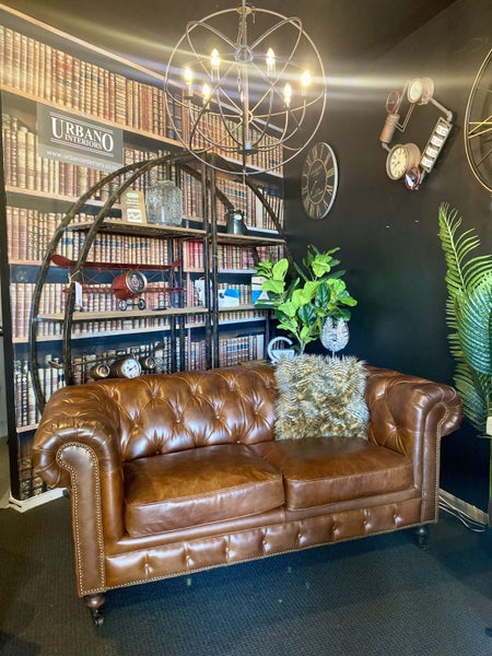 Urbano Interiors - Chesterfield Aged Italian Leather 2 Seater Carousel 2