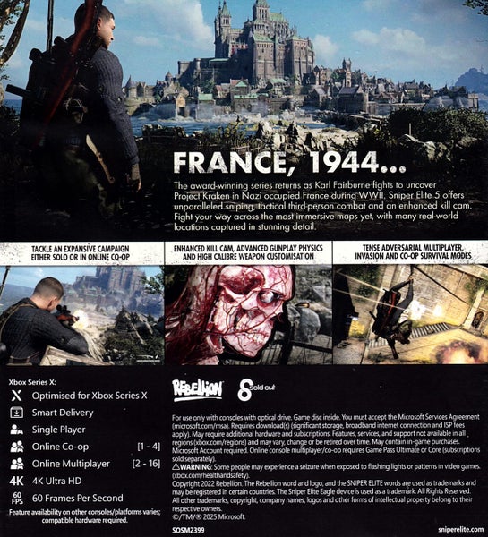 Sniper Elite 5 Xbox One, Xbox Series X Carousel 2