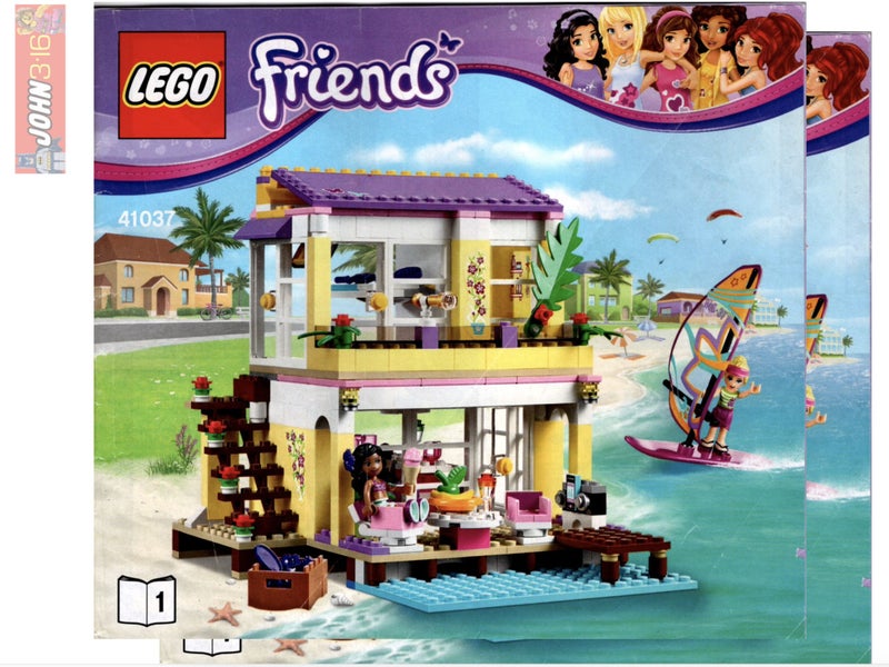 ADORABLE LEGO FRIENDS SET - #41037 STEPHANIE'S BEACH HOUSE - SO CUTE! Carousel 1