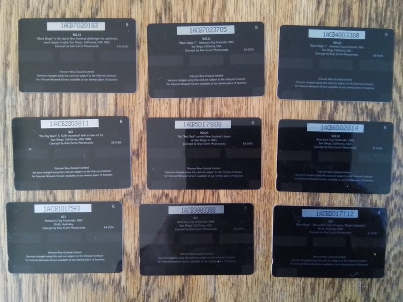 America's Cup Phonecards 1995 set unused Carousel 2
