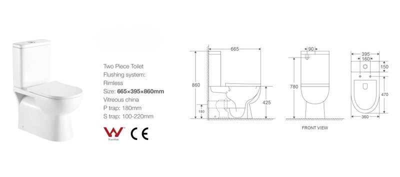 High Quality Ceramic Back to Wall Rimless Toilet Carousel 2