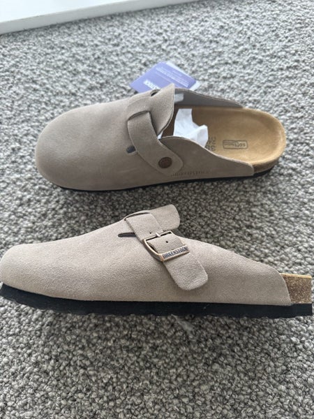 Birkenstock Boston Suede Clogs -sand, EU Size 38, Soft Footbed Slip Carousel 4
