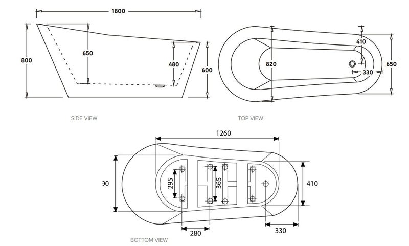 42nd Avenue Freestanding Slipper Bath - Gloss White Carousel 2