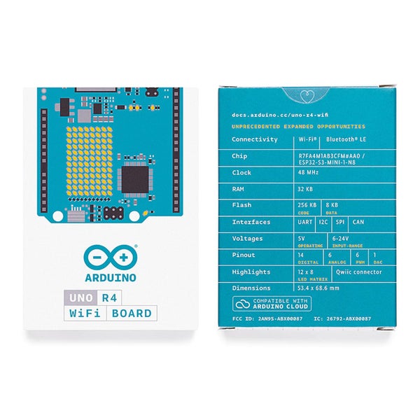 Arduino UNO Rev 4 WiFi Development Board 48MHz Arm Cortex-M4 microprocessor with Carousel 8
