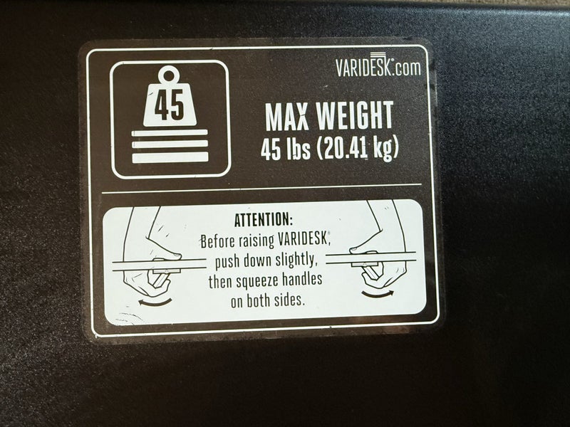 VariDesk Pro Plus 48 (Black) + Vari ActiveMat 36 – Excellent Condition63616816884865112