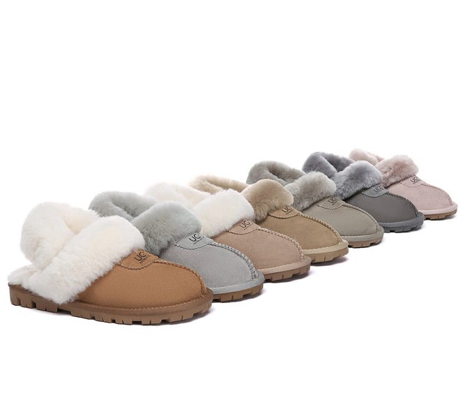 AUSTRALIAN SHEPHERD(R) 3-Way Style UGG Women Slippers Removable Wool Fluffy S... Carousel 2