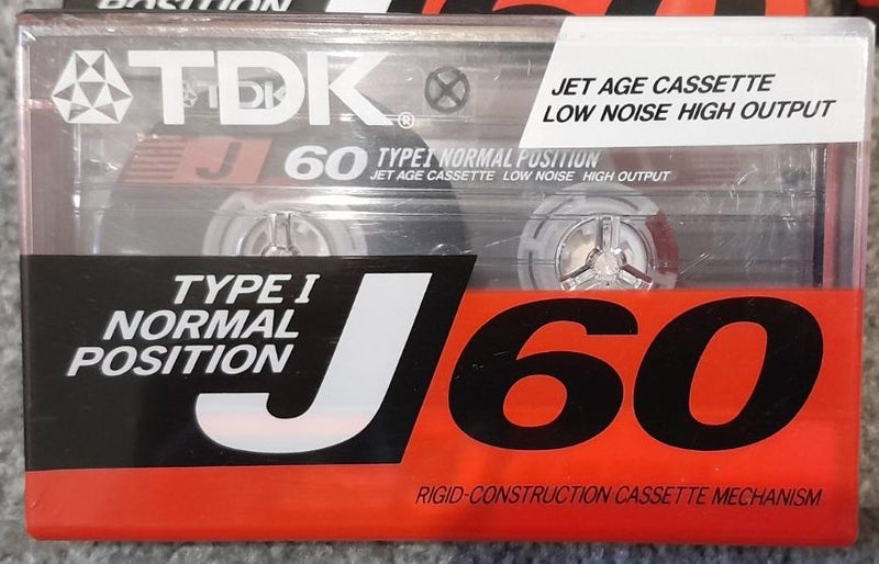 TDK for the Jet Age! 6 x TDK J-60 min Blank Audio Cassette Tapes (new/sealed) Carousel 2