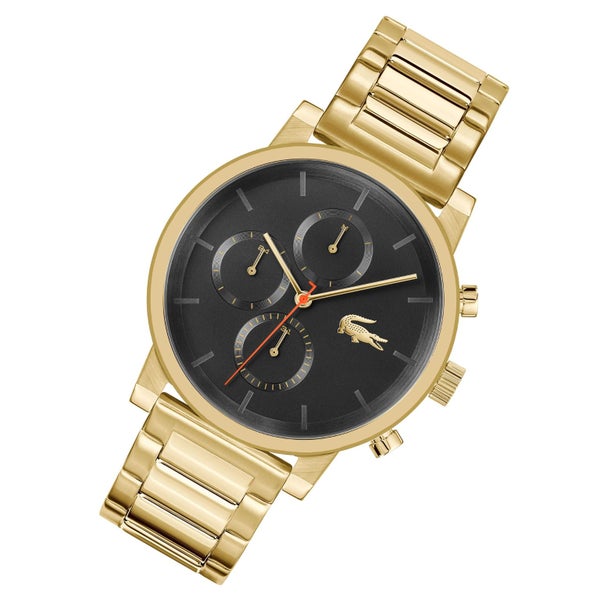 Lacoste Gold Steel Black Dial Multi-function Men's Watch - 2011407 Carousel 2