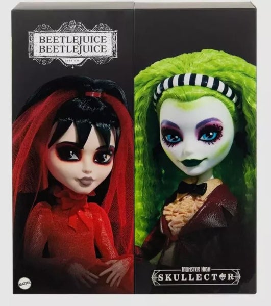 Monster High Skullector Beetlejuice and Lydia Deetz Doll Set with Accessories Carousel 2