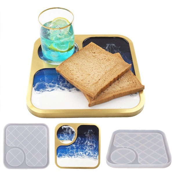 Serving Board Coaster Tray Epoxy Resin Mould Silicone Mold Carousel 1