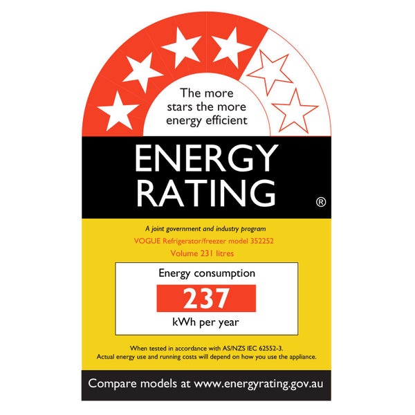Vogue 540mm BMF Fridge Freezer 250L Black Stainless Steel 4 Star Carousel 3