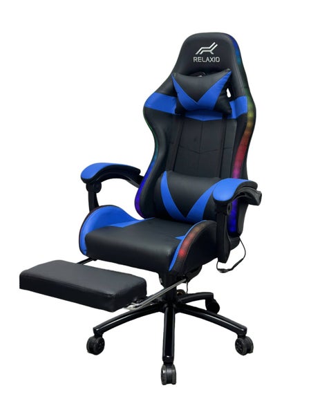 Gaming Chair With Headrest and Foot Rest With LED Light Snap Deal Carousel 1