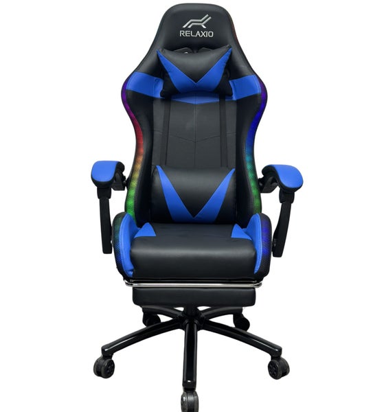 Gaming Chair With Headrest and Foot Rest With LED Light Snap Deal Carousel 2