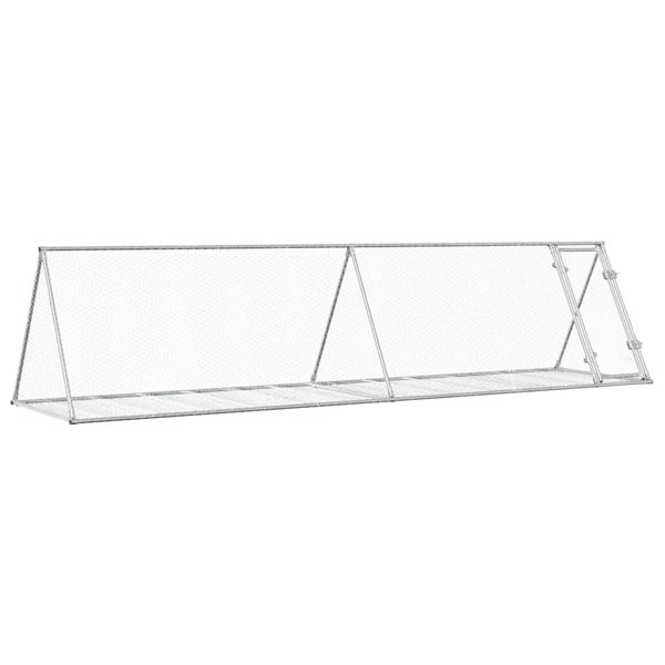 Rabbit Hutch Silver 400X105X91 Cm Galvanised Steel Txnopto Carousel 2