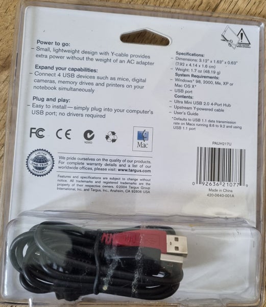 TARGUS Ultra Mini USB 2.0 4-Port HUB Carousel 2