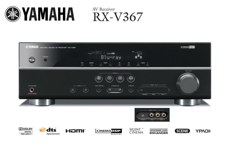 Yamaha HDMI Receiver, RX-V367 with NFC Blue Tooth Receiver Carousel 1