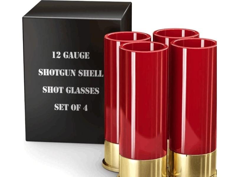 4Pcs/Set 12 Gauge Shotgun Shell Shot Glasses For Hunting Shooting Party Carousel 1