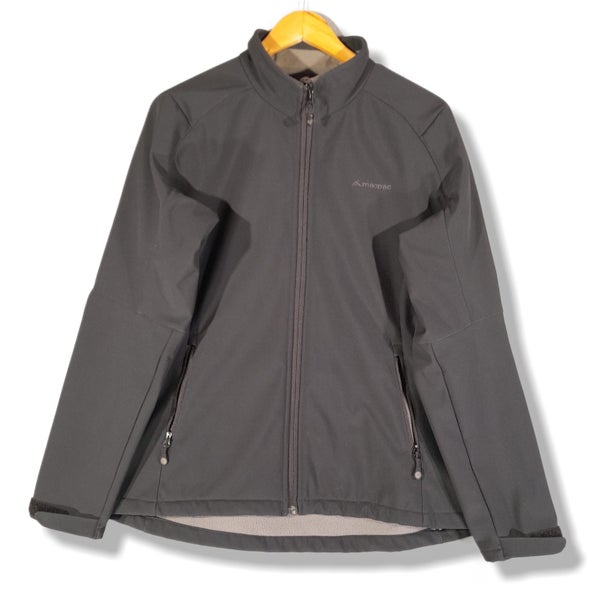 Macpac Dark Grey Fleece Lined Collared Long Sleeved Full Zip Soft Shell Size 16 Carousel 1