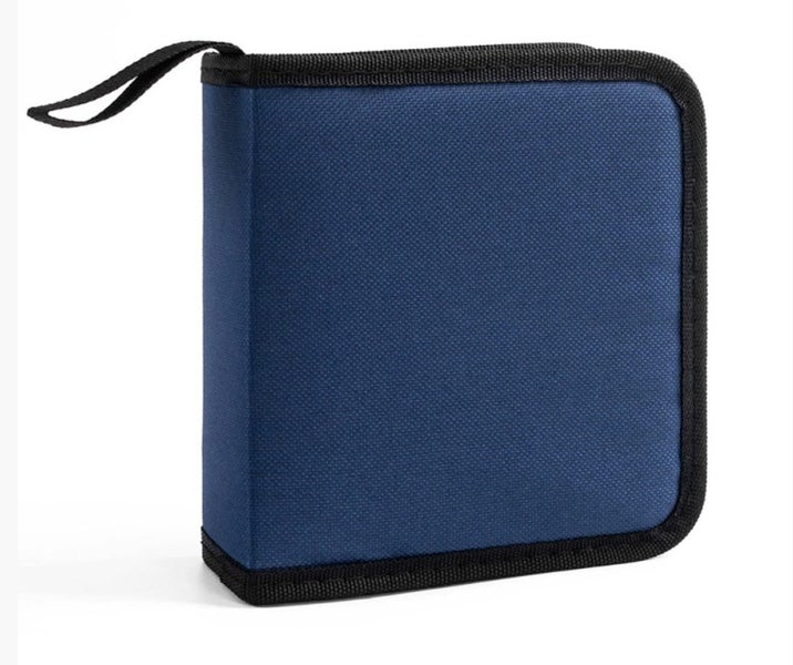 Oxford CD/DVD Storage Bag – Holds 40 Discs, Zip Case, Compact & Portable – Black Carousel 2