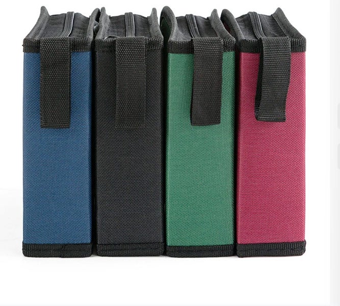 Oxford CD/DVD Storage Bag – Holds 40 Discs, Zip Case, Compact & Portable – Black Carousel 3