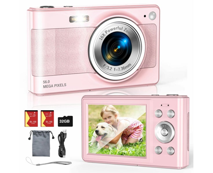 Upgrade Digital Camera,56MP FHD 1080P Camera with 16x Zoom Anti Shake,Kid Cam Carousel 1
