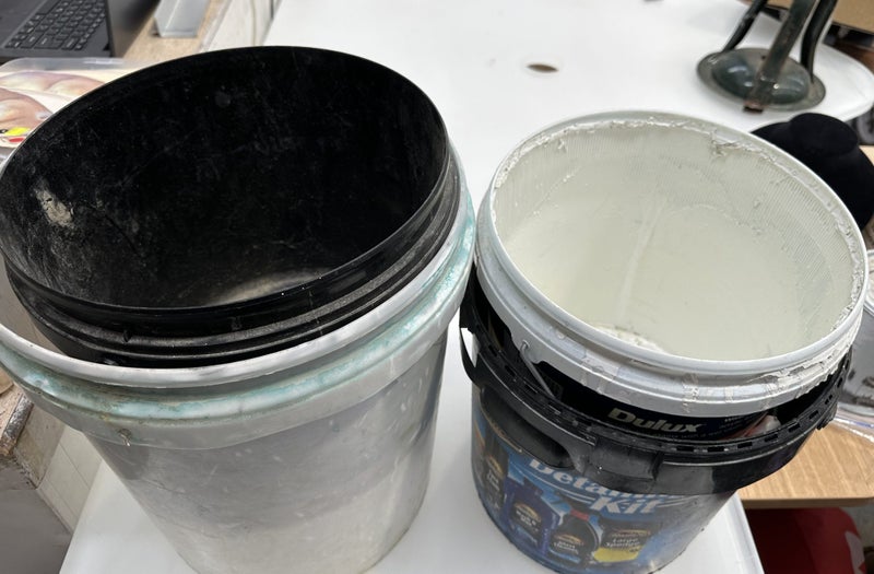 Assorted Buckets For Storage etc.... $1 Reserve (Under Orange Rack 13) Carousel 2