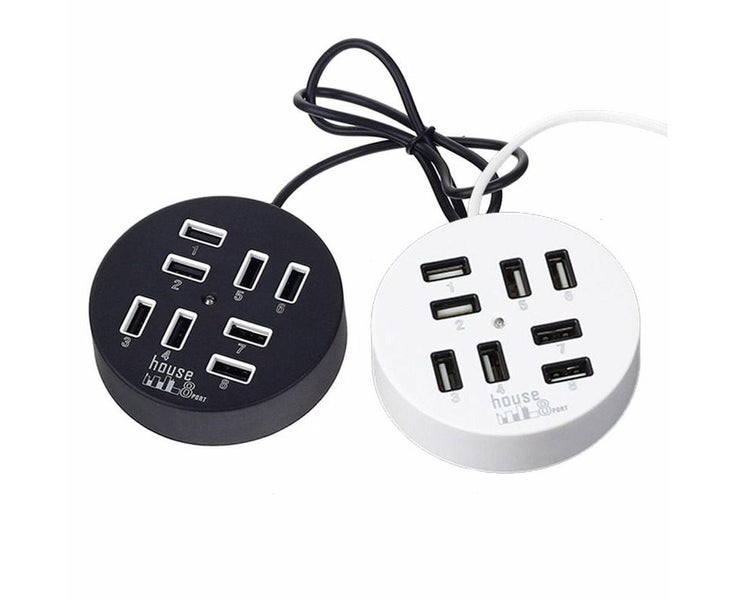 Usb 8 Ports Box Multi Data Transmission Usb 2.0 Hub Round Shape Multi-Port Sp Carousel 6