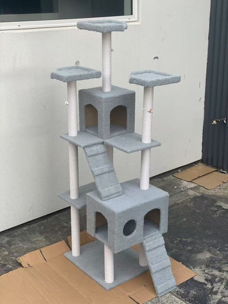 185CM High Cat Tree House Scratching Post Condo - Grey63616973135745110