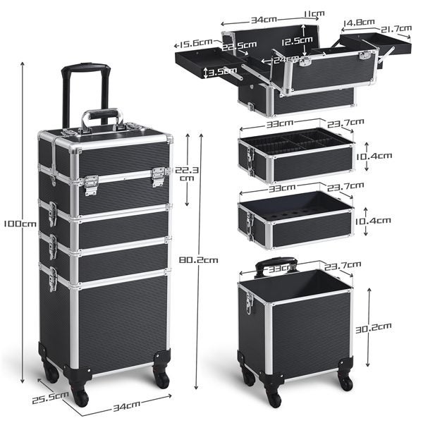 5-In-1 Rolling Cosmetic Cases Carousel 2