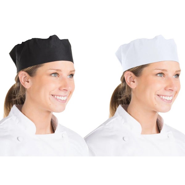 2 Pack Portwest S899 Chefs Skull Cap Adjustable Hat Black White Water Resista... Carousel 1