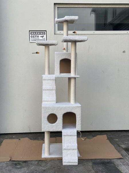 185CM High Cat Tree House Scratching Post Condo - White63617156422017113