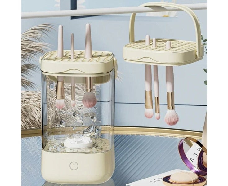 USB Plug 3 In 1 Electric Makeup Brush Cleaner Rechargeable Makeup Brushes Cle Carousel 1
