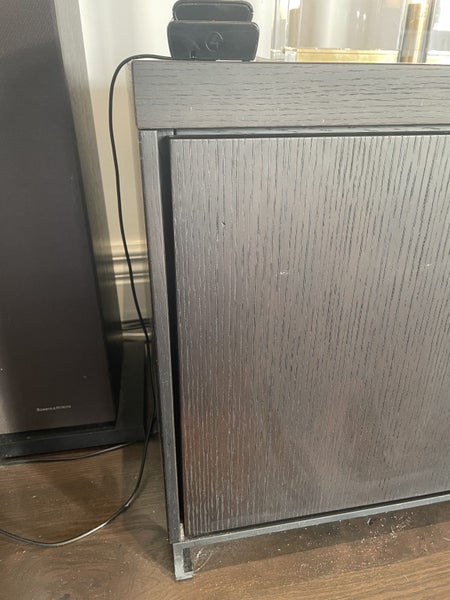 Black Stained Oak Media Cabinet Carousel 2
