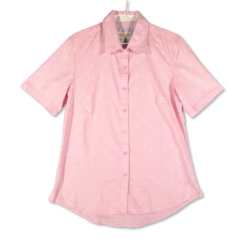 Thomas Cook Pink Spotted Ralph Lauren Style Collared Button Shirt Size 10 Cotton Carousel 1