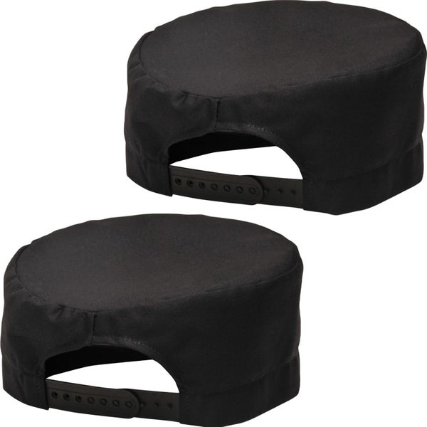 Portwest 2 Pack S899 Chefs Skull Cap Adjustable Water Resistant Hat Bulk Blac... Carousel 1