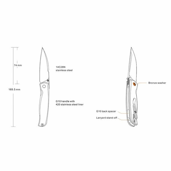 Ruike P661 Folding Knife Carousel 3