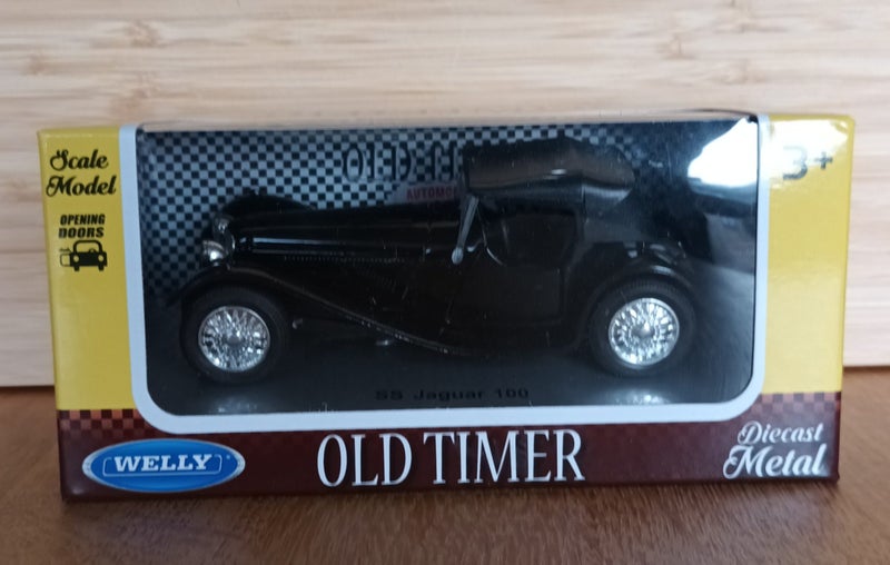 SS JAGUAR 100, WELLY OLD TIMER, 1:34 DIE CAST METAL Carousel 1