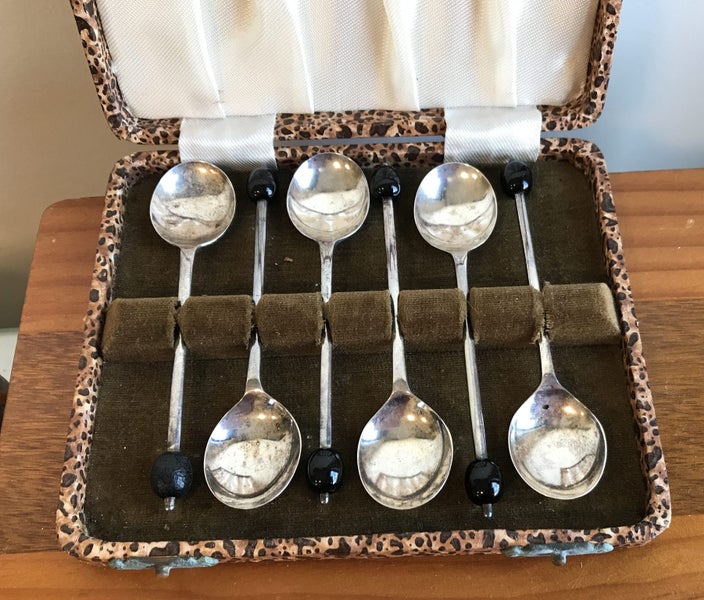 Vintage Black Coffee Boxed Spoons Carousel 1