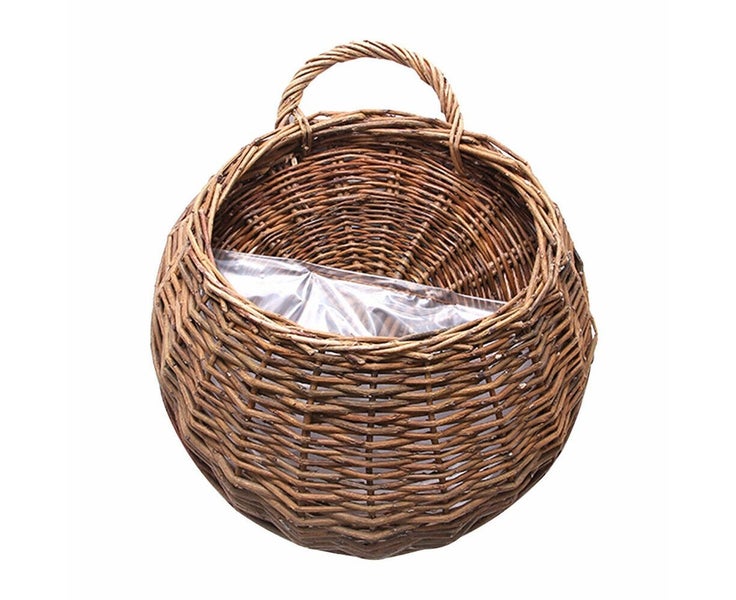 Wall Fence Hanging Planter Plant Flower Pot Handmade Garden Rattan Basket Dec Carousel 1